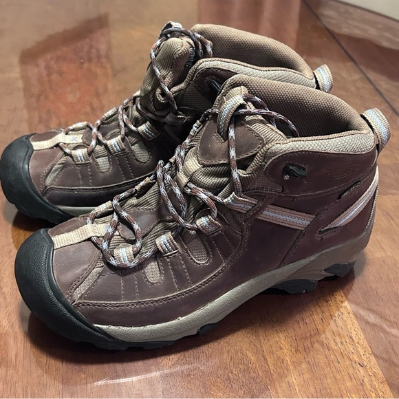 KEEN TARGHEE II Women’s Sz 9 shoes brown leather waterproof hiking boots 1004114 - Picture 13 of 16